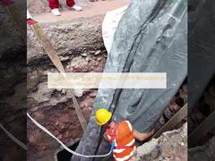 La réhabilitation de l'énorme égout DN2000 sans fossé UV CIPP est terminée avec succès