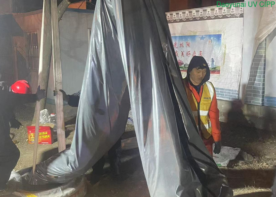 Un super-grand revêtement UV DN1650 de 65 m de longueur a été installé à Qingdao Shandong
